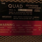 QUAD ESL57 electrostatic speaker systems (pair)