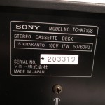 SONY TC-K710S audio tape recorder