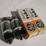 General Electric 6CA7/EL34 pentode power tubes (used/2pcs)