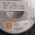 JBL M115-8A LF transducers (pair)