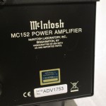 McIntosh MC152 stereo power amplifier