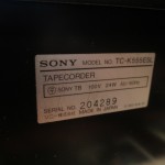 SONY TC-K555ESL audio tape recorder