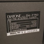 DIATONE DA-F750 FM/AM tuner