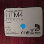 B&W HTM4 Diamond (RN) center speaker