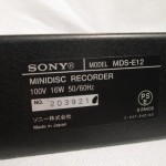 SONY MDS-E12 professional MD recorder