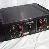 製品背面です。入力は RCA、出力は使用するスピーカーによって接続位置を変えます。(製品コメント参照)